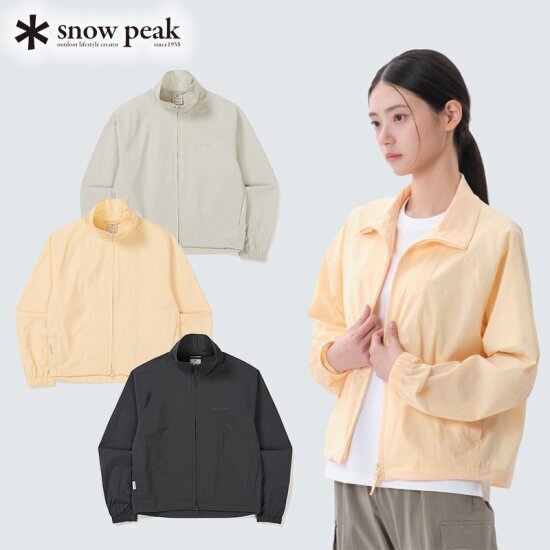 Snow Peak Root Women's Stand-Neck Windbreaker | Lightweight Water-Resistant Jacket | S25MWR-WB65