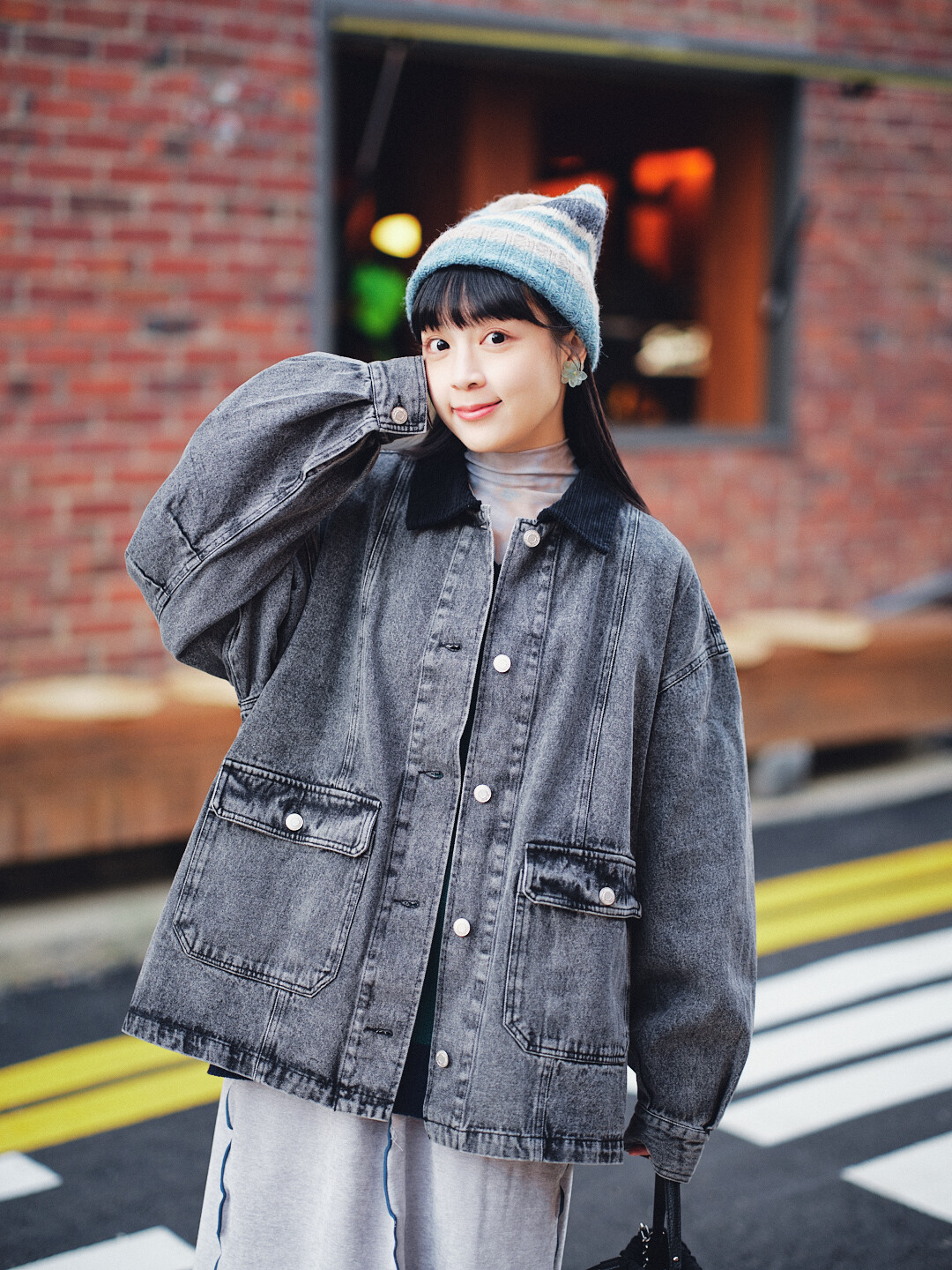 (限量)時空航行記！丹寧燈芯絨領夾克(兩色-水洗黑)