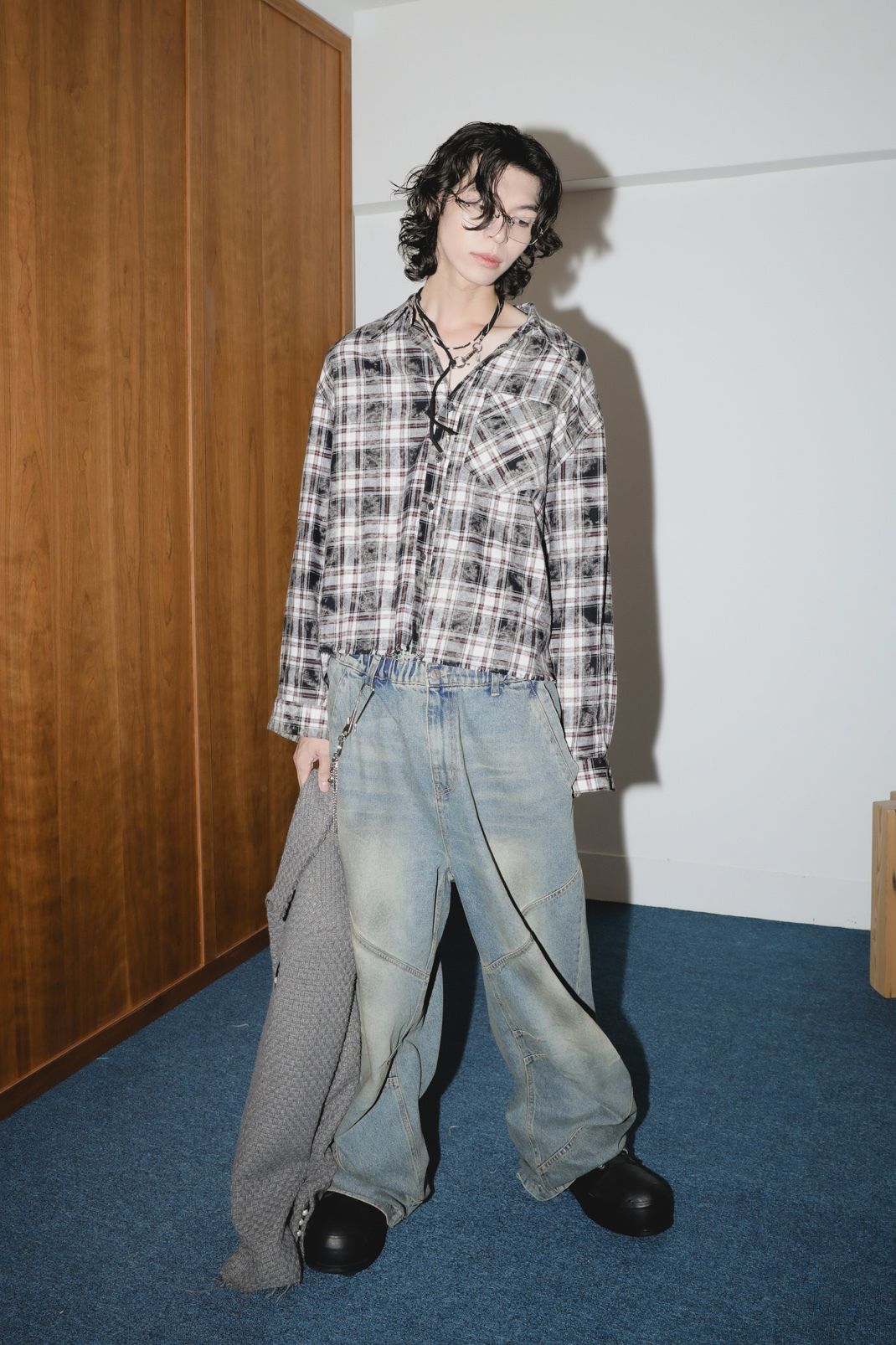 Raw Cut Wool Check Shirt #襯衫