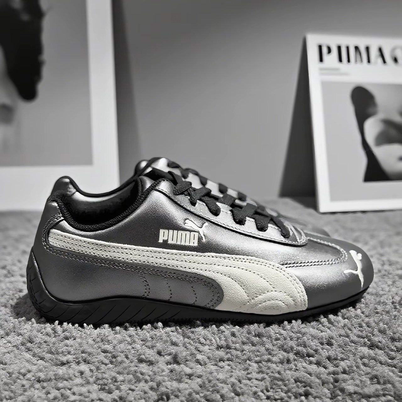 PUMA SPEEDCAT OG 煙灰銀 金屬銀 米白 奶油 賽車鞋 休閒 復古 403689-02