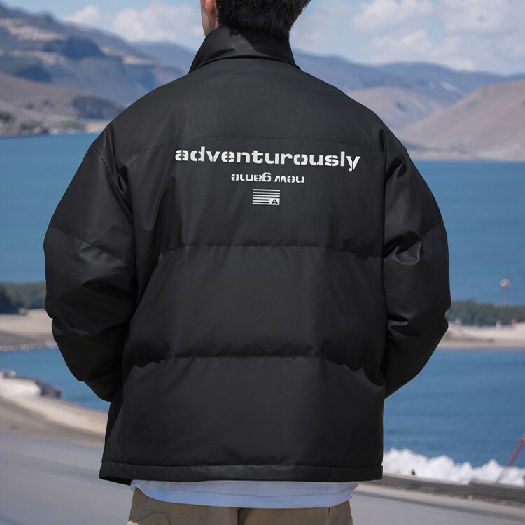 美式立領PU皮鋪棉麵包外套 L5145