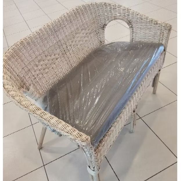 [The Rattan House] Rattan 2-Seater Sofa with Cushion/ Rattan Living Room Sofa / Rattan Double Seat Sofa / Sofa Rotan