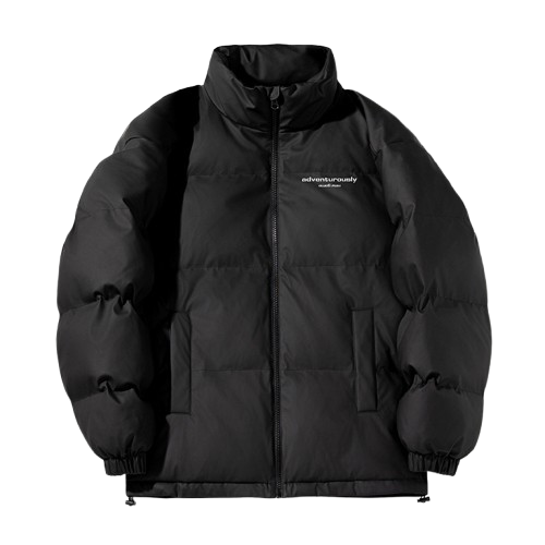 美式立領PU皮鋪棉麵包外套 L5145