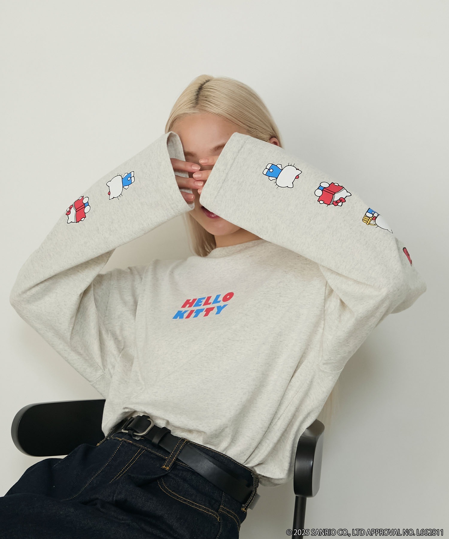 🇯🇵 HELLO KITTY x forksy. 三麗鷗家族 凱蒂貓 滾邊印花 薄長袖 寬鬆 / 預購