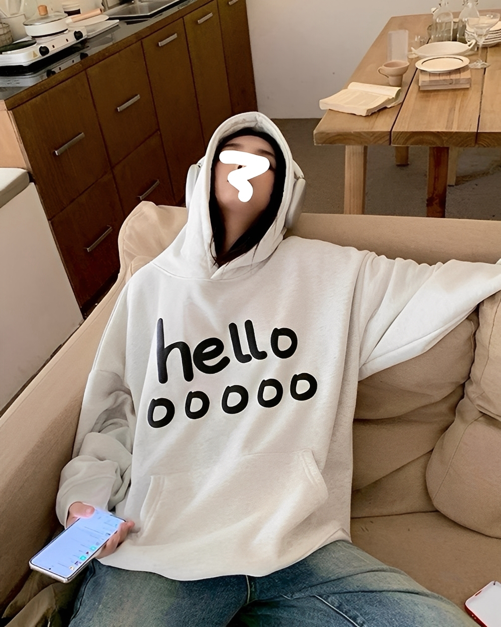 美式 英文 設計 連帽 長袖 帽T