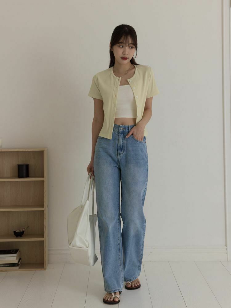 馬卡龍親膚排釦薄上衣