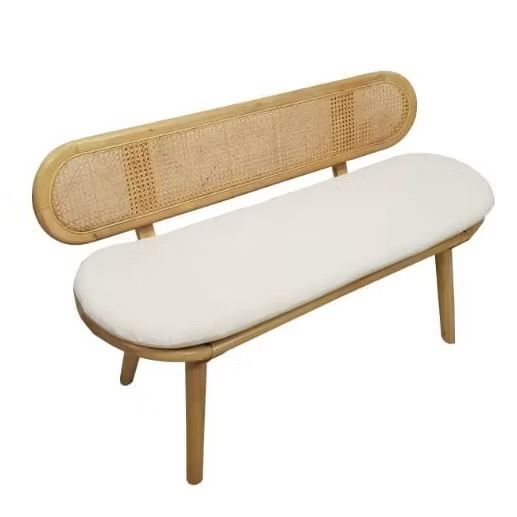 [The Rattan House] Rattan Bench with Cushion / Pelamin Kerusi/ Balcony Bench/ Webbing Bench/ Bangku Rotan FOC Cushion