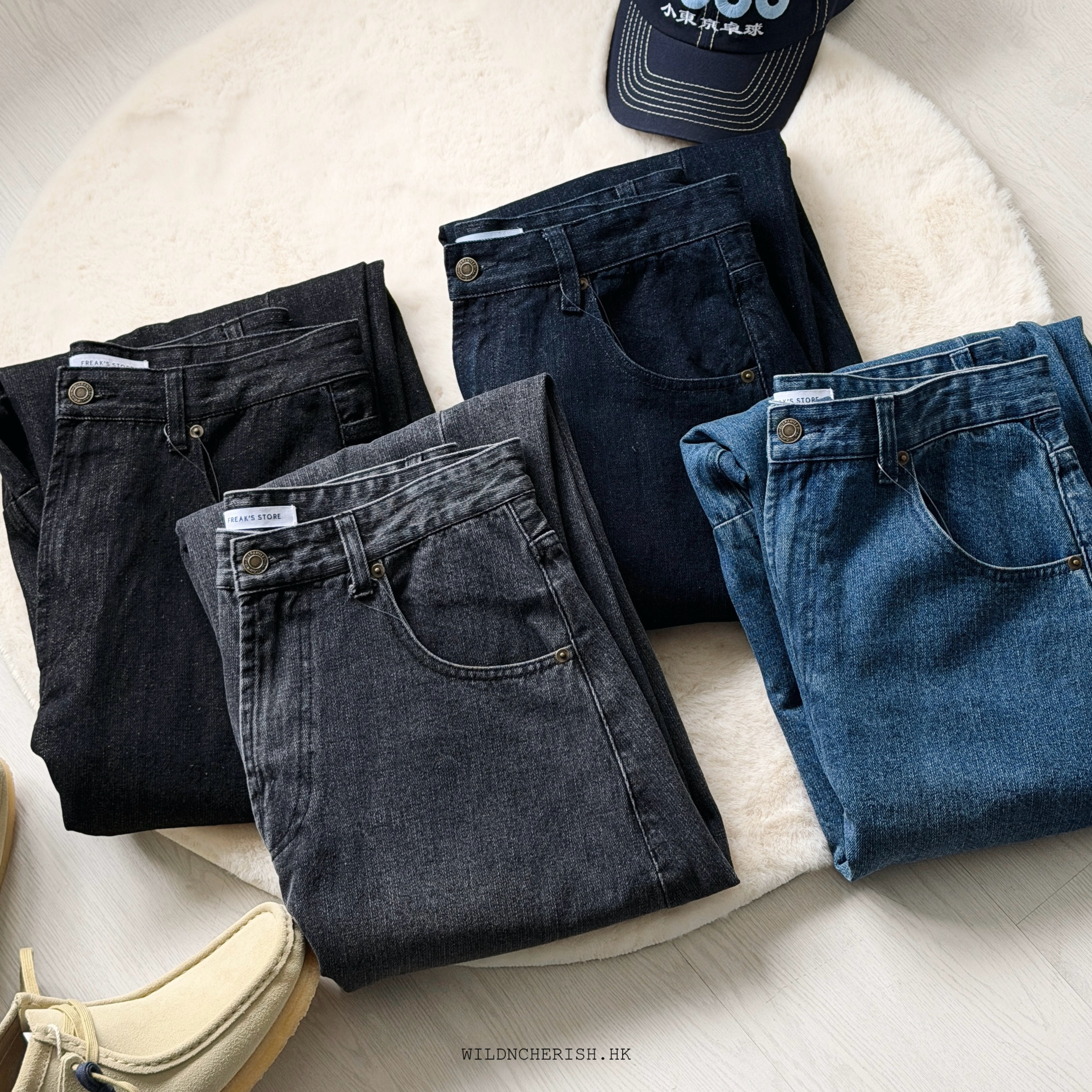 現貨 | Freak's Store Wide Silhouette Curved Denim Pants 彎刀牛仔褲 四色