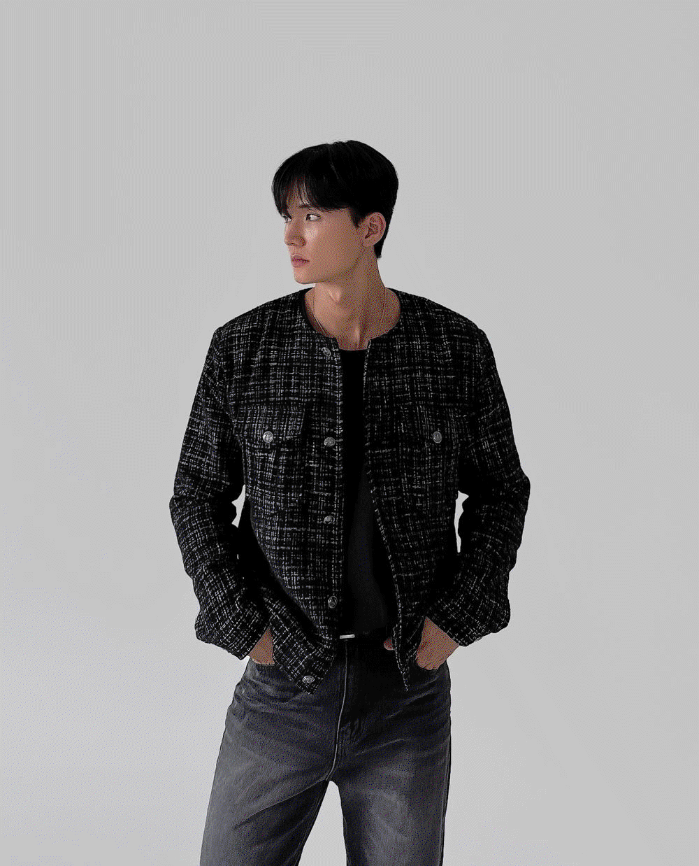 雷克粗花呢夾克