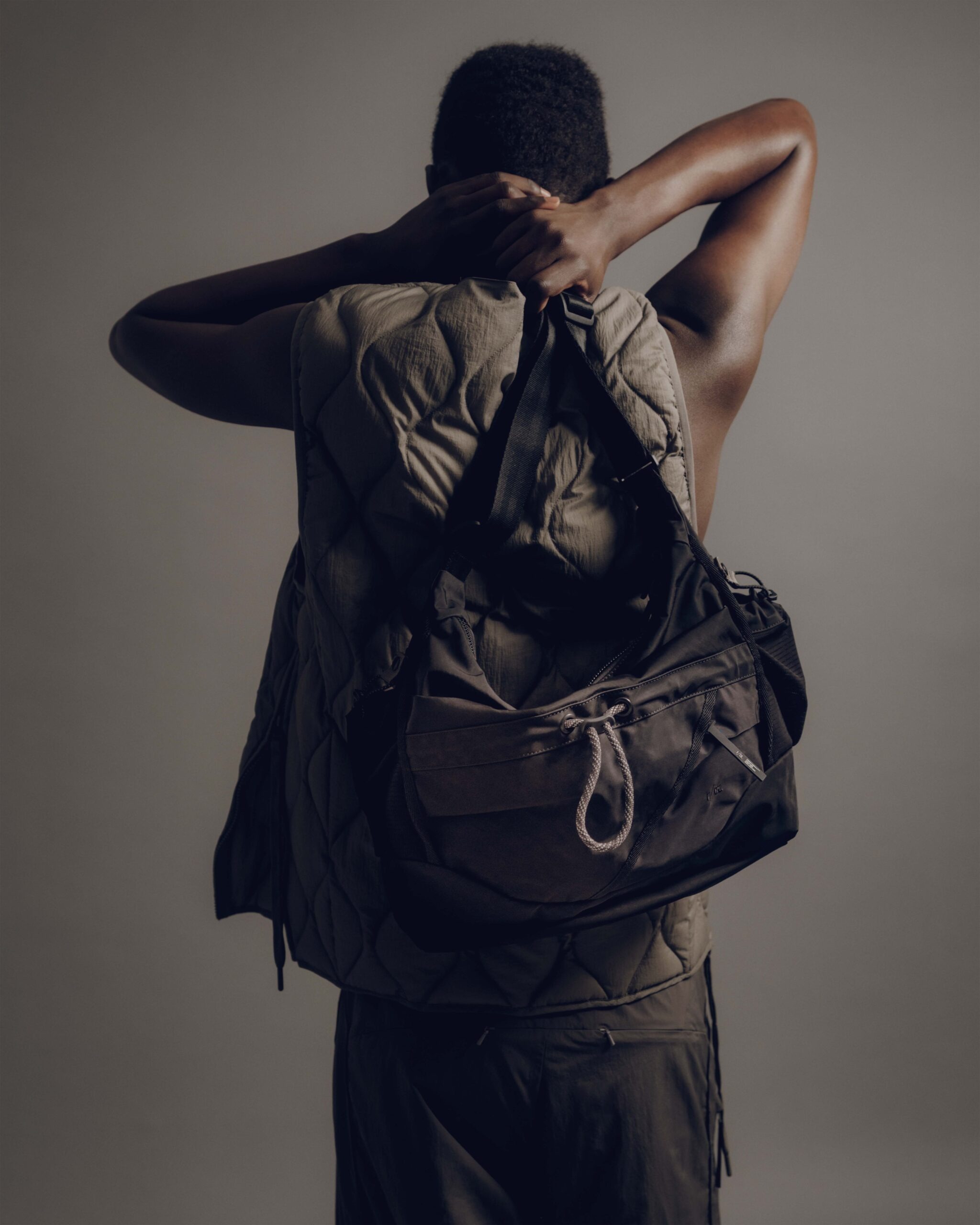 F/CE.｜Textured Twill 2Way Shoulder Tote (Black)