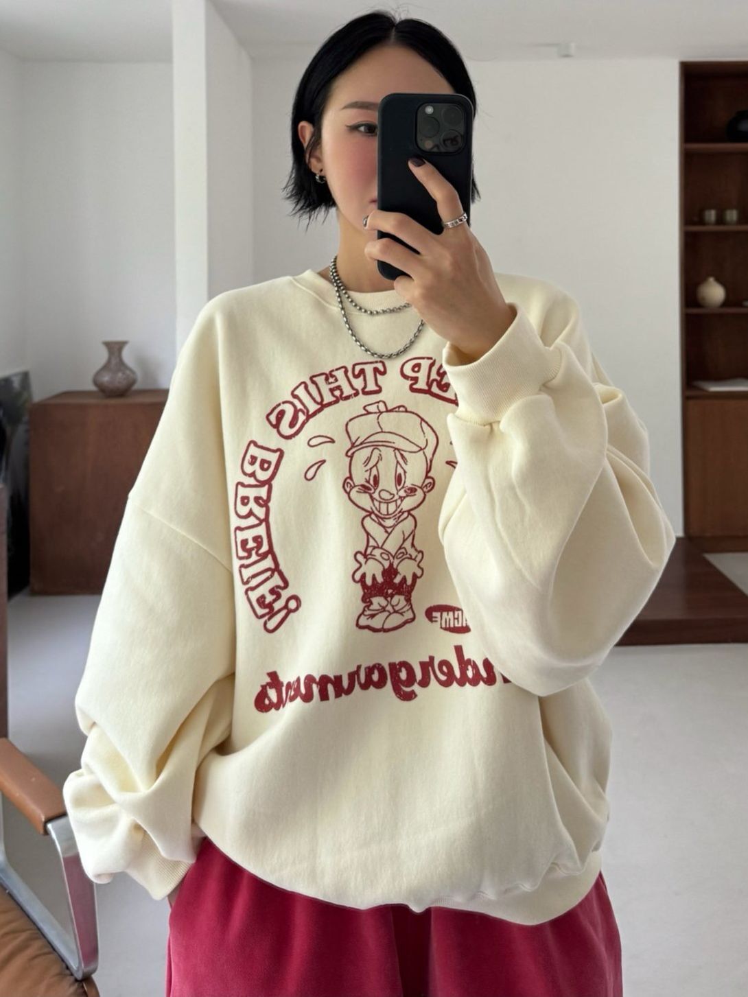 卡通圖案英文字衛衣 Votus-179T