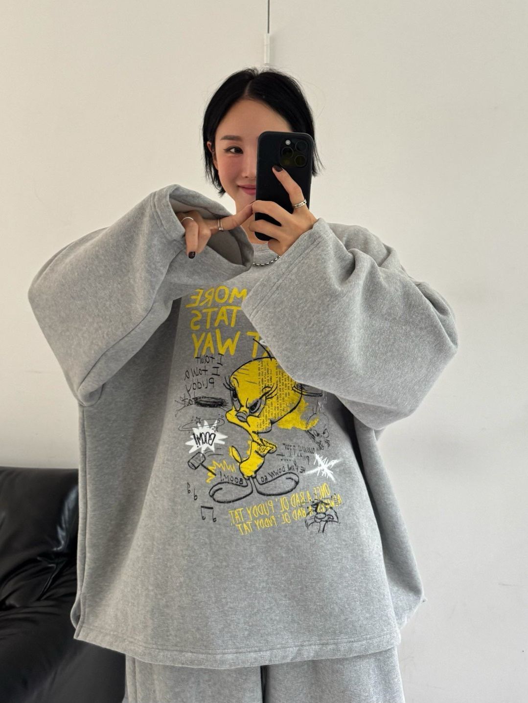 卡通圖案英文字衛衣 Votus-180T