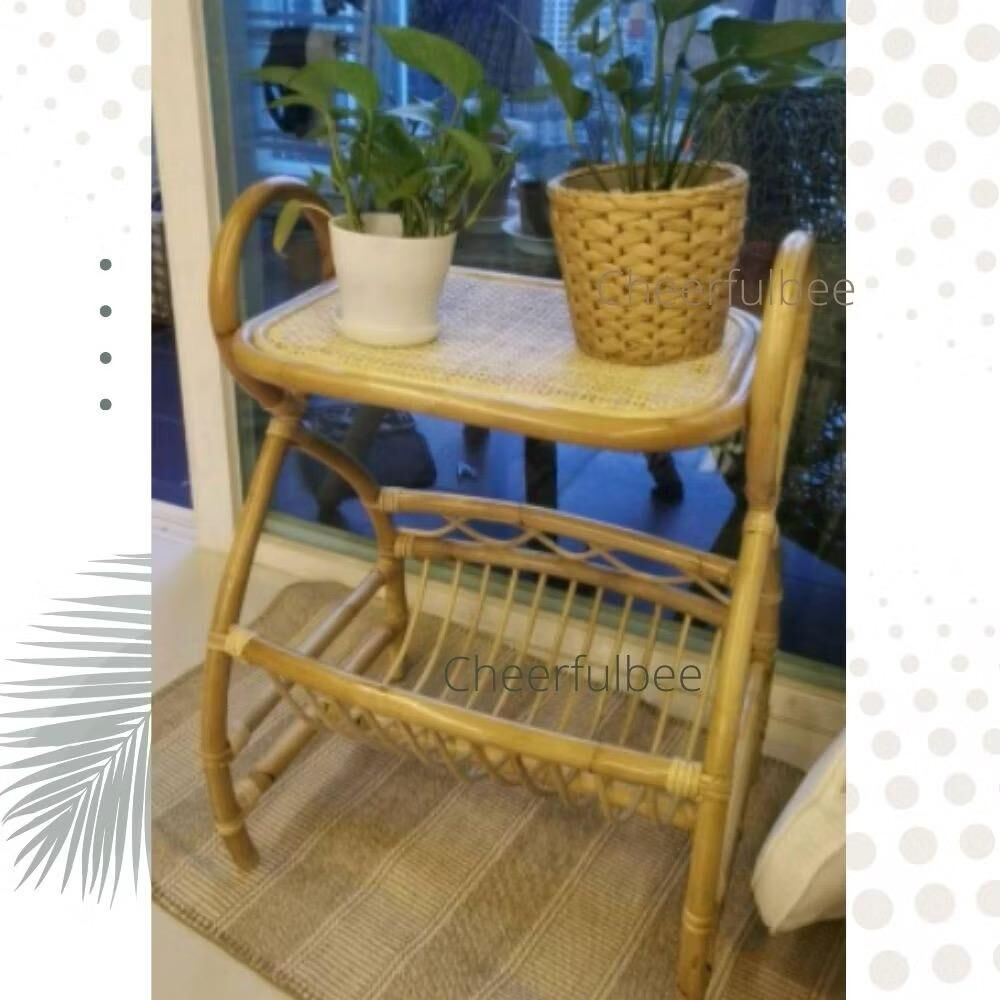 [The Rattan House] Wicker Rattan 3-Tier Plant Stand/ Rak Pokok Bunga Rotan