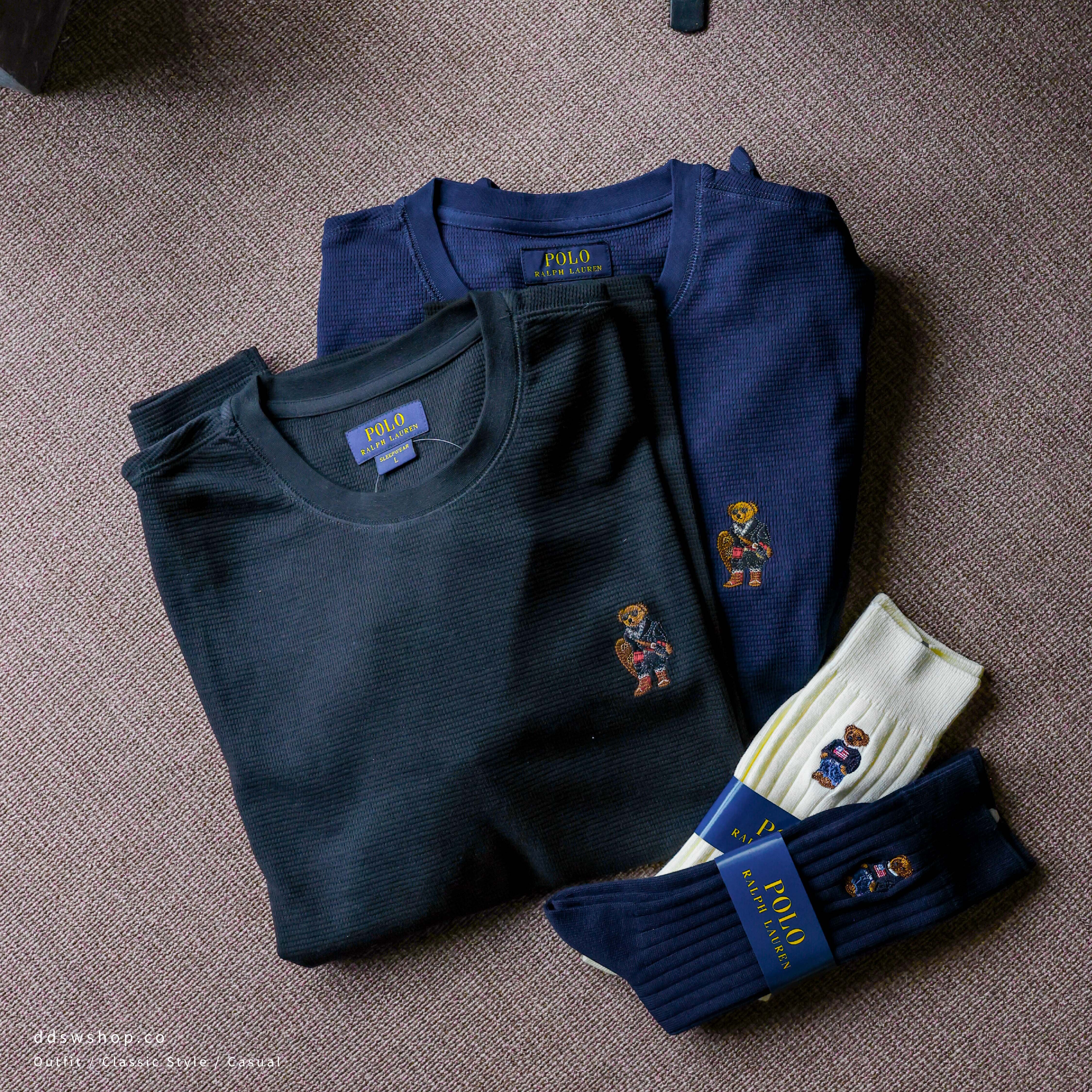 "現貨" POLO RALPH LAUREN 華夫格長袖/長襪