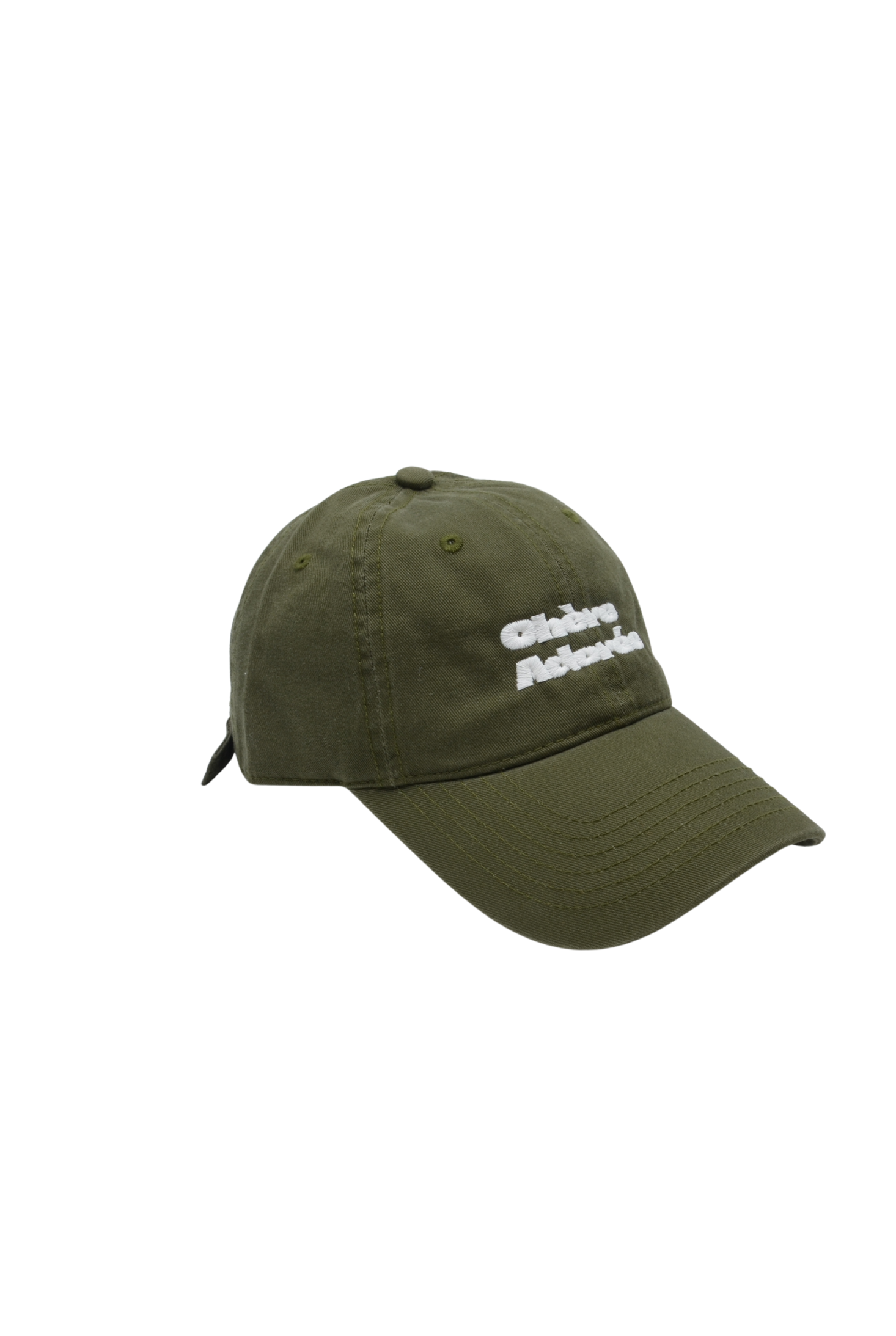 斜紋刺繡帽－軍綠