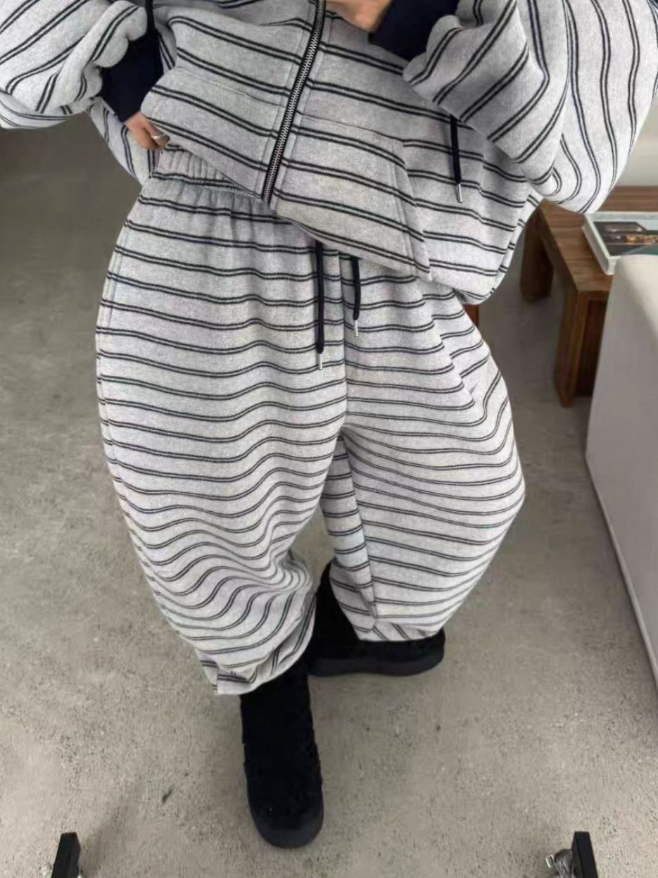 橫間束腳運動褲(薄抓毛底) Votus-186P