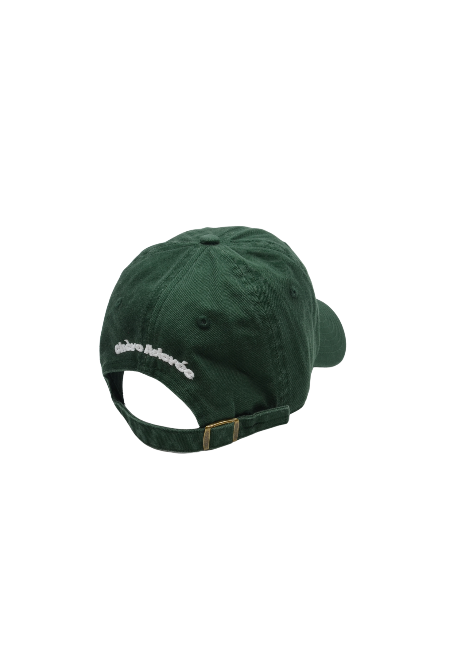 斜紋刺繡帽－墨綠