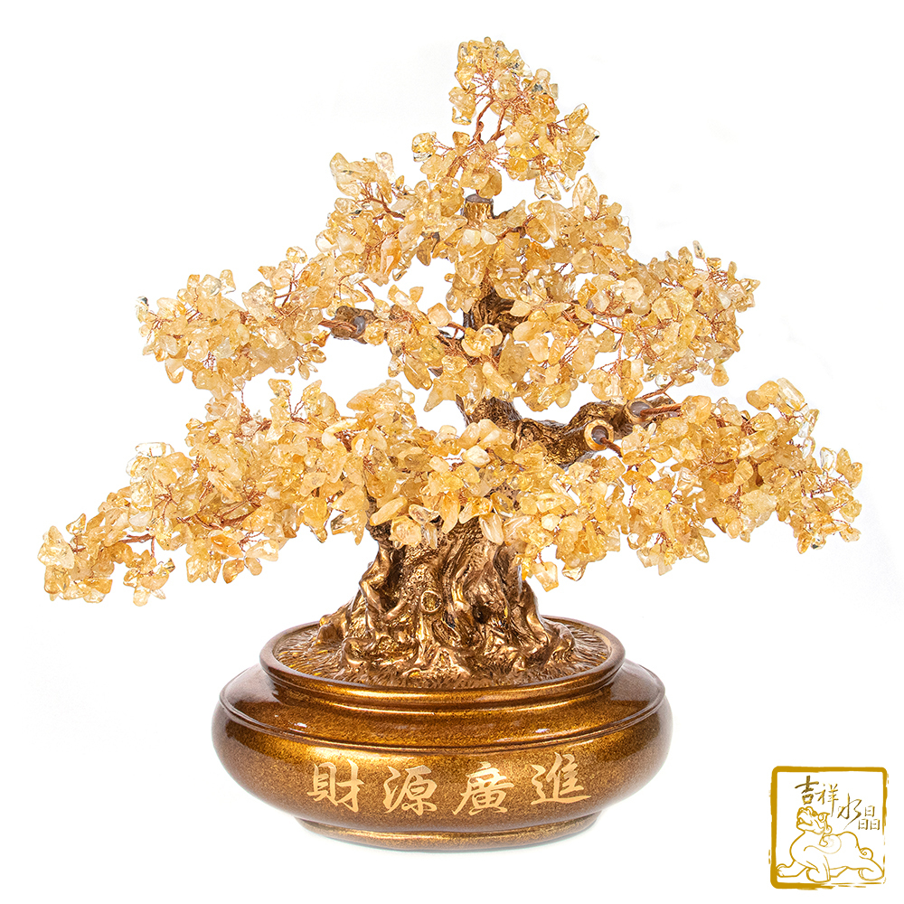 黃水晶財運來發財樹 3.4kg 財源廣進