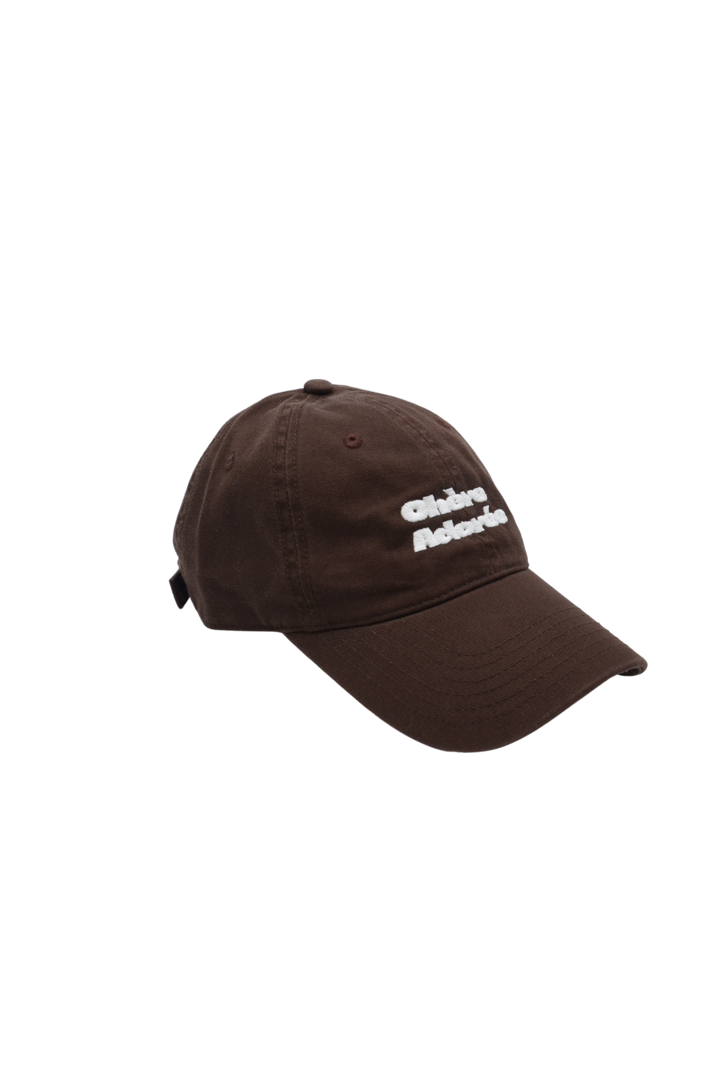 斜紋刺繡帽－深棕