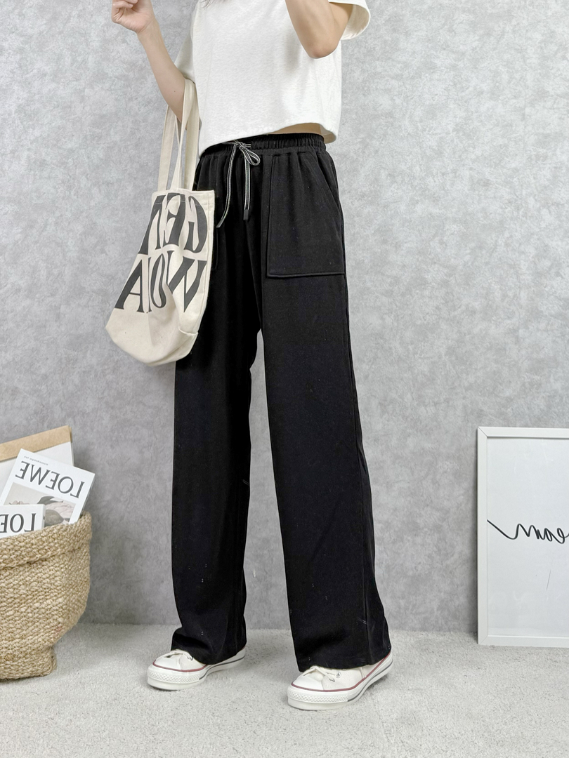 輕鬆卻立即有型的的舒適棉寬褲 ⚡搶現貨⚡