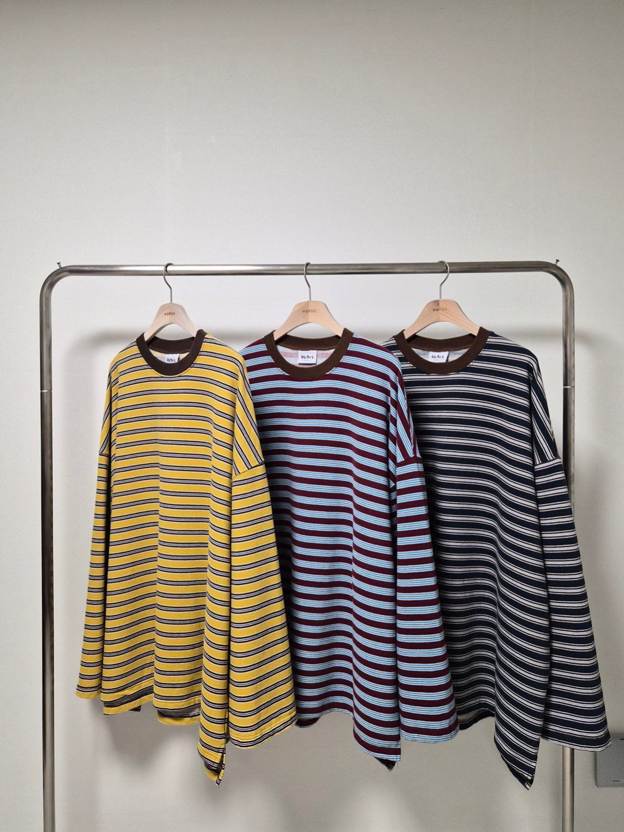 OverSize橫間長袖衫(薄抓毛底) Votus-191T