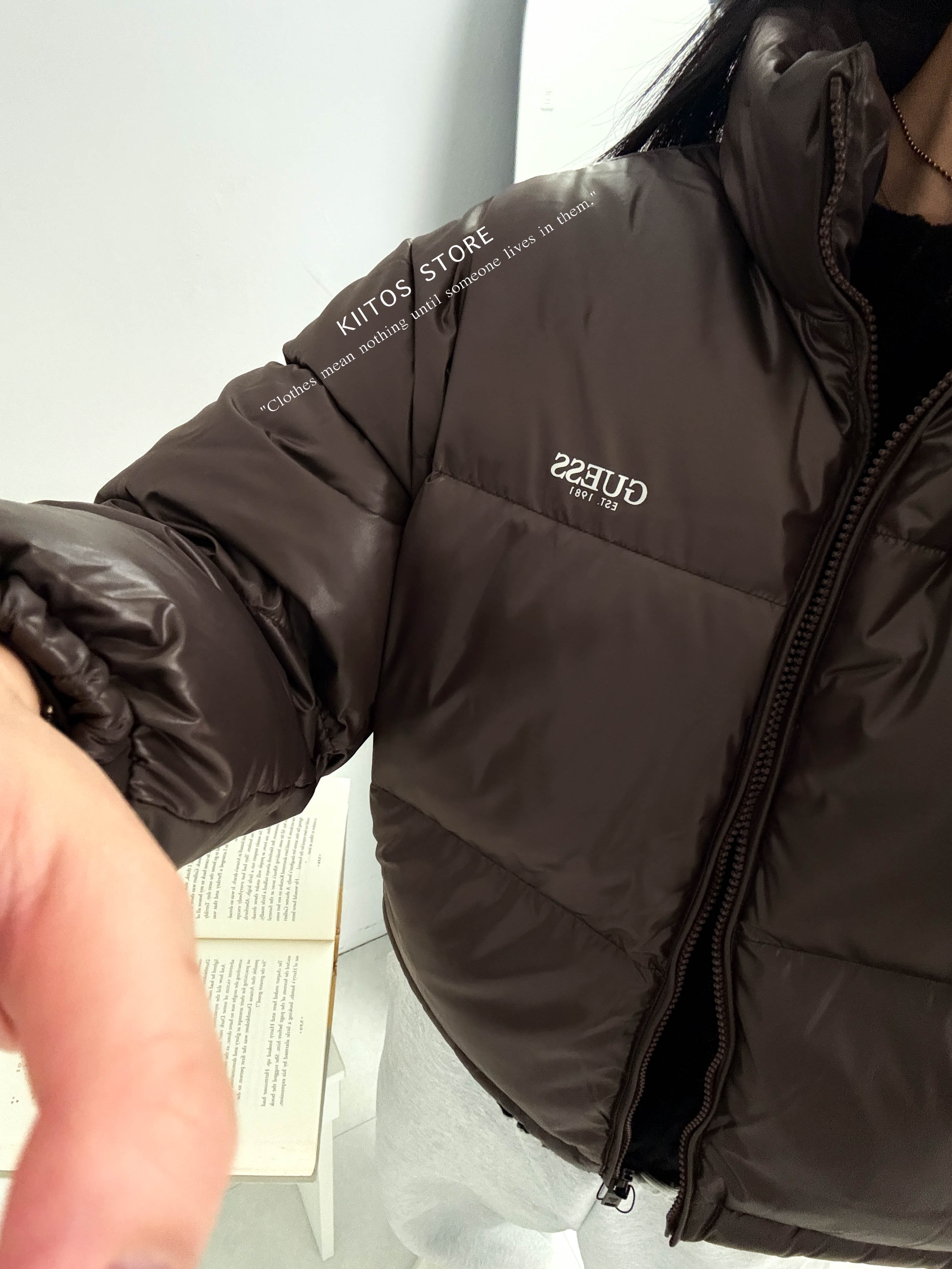 韓國 GUESS 經典款 UNI Down Jacket 羽絨衣 外套 鴨絨 鴨毛 羽絨服 秀智代言新款