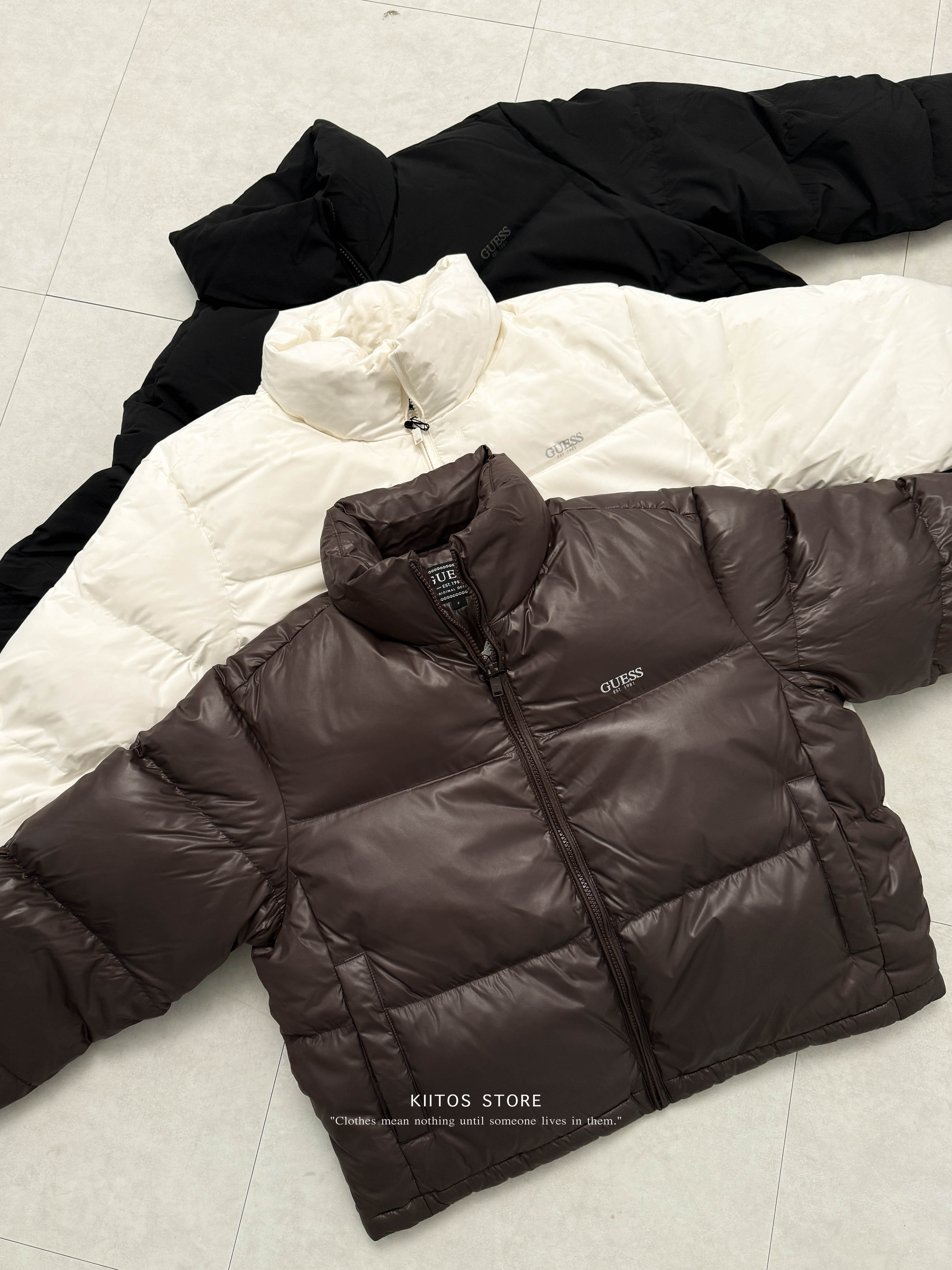 韓國 GUESS 經典款 UNI Down Jacket 羽絨衣 外套 鴨絨 鴨毛 羽絨服 秀智代言新款