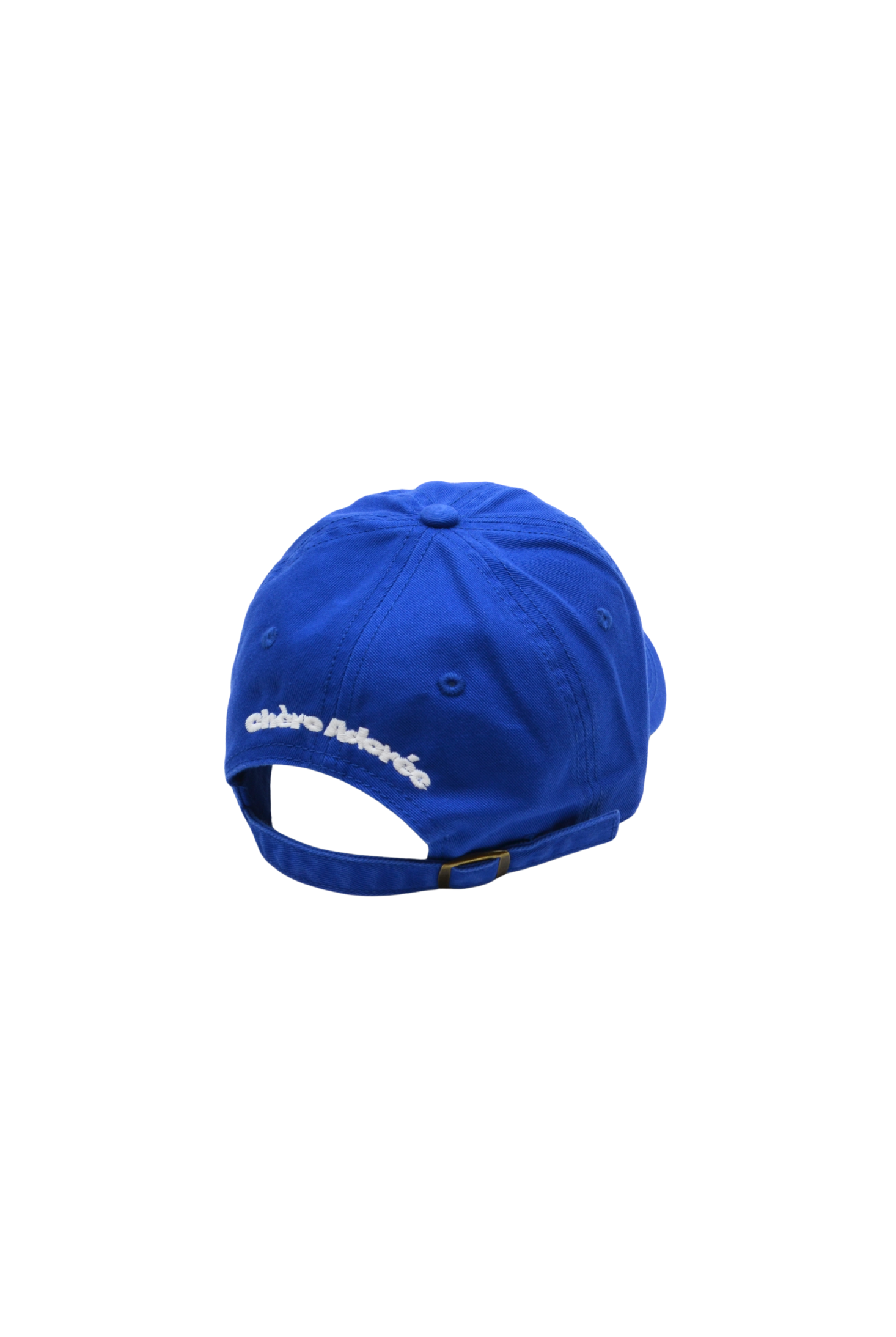 斜紋刺繡帽－寶藍