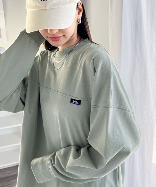 Java 純棉 配色縫線 短袖T恤 長袖 衛衣