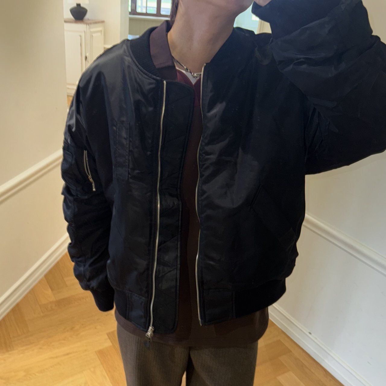 淨色拉鍊外套(薄夾棉) BY-456JK