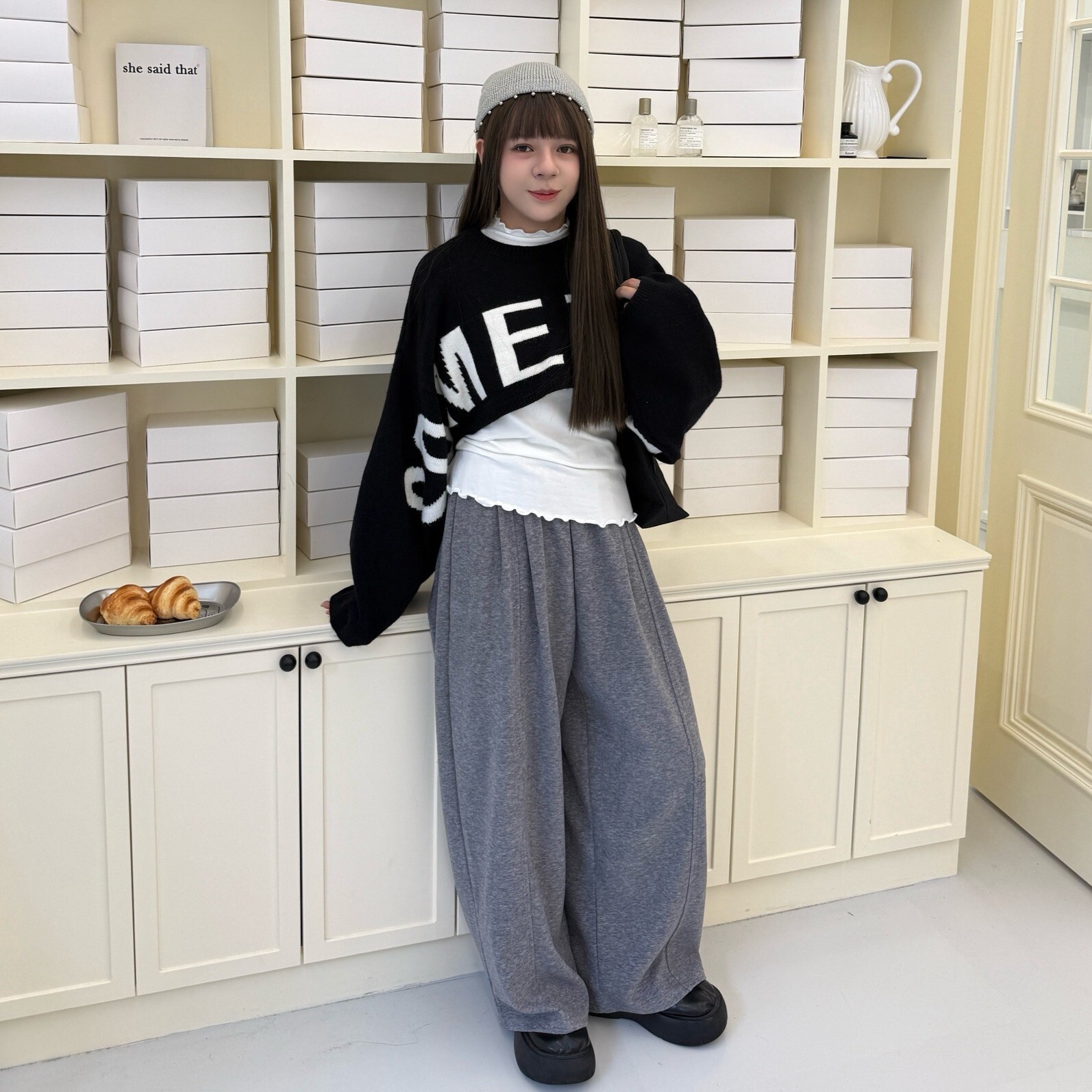 冬眠軟域☁️ 厚磅彎刀毛呢褲