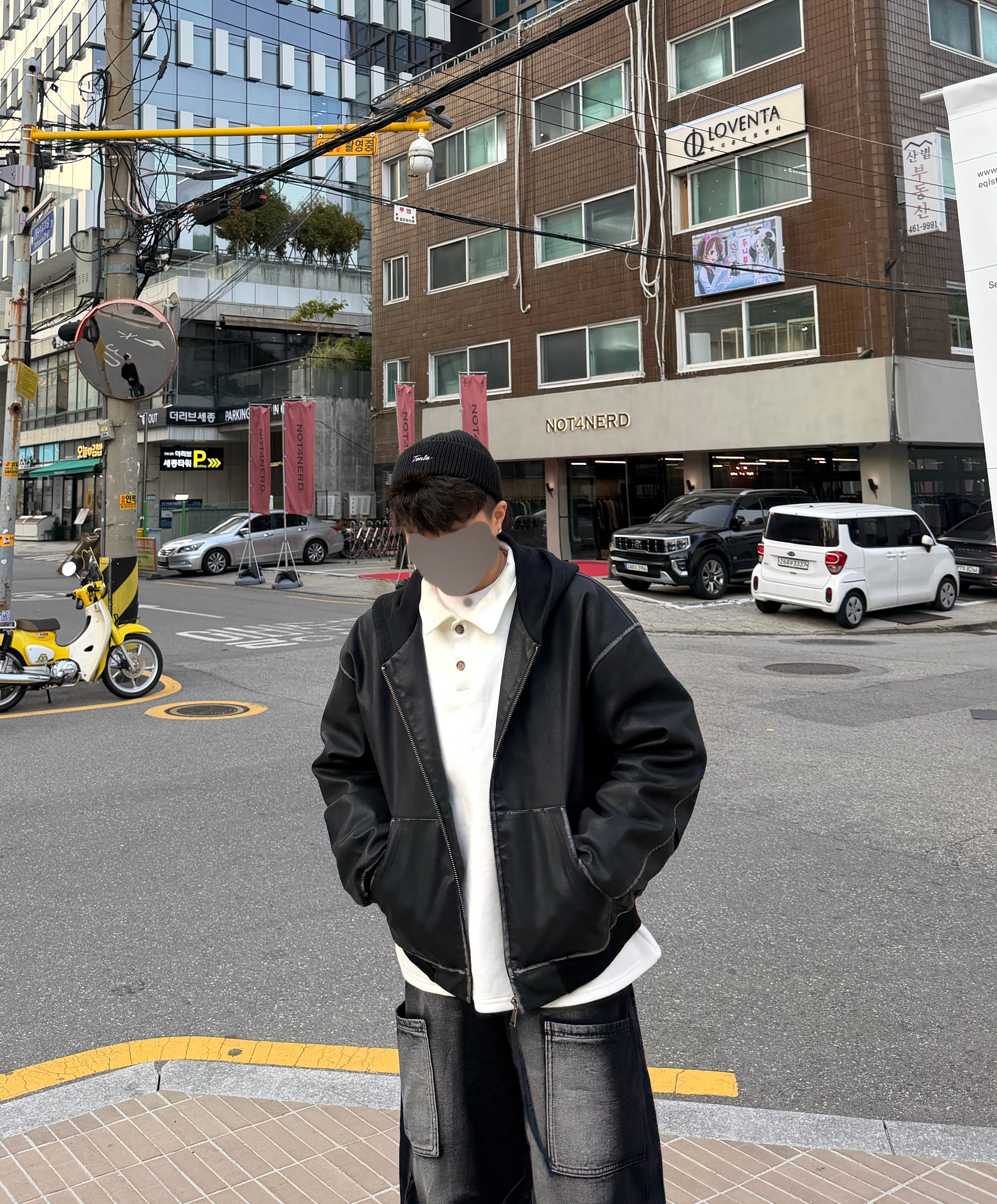 JK0026 有帽皮外套