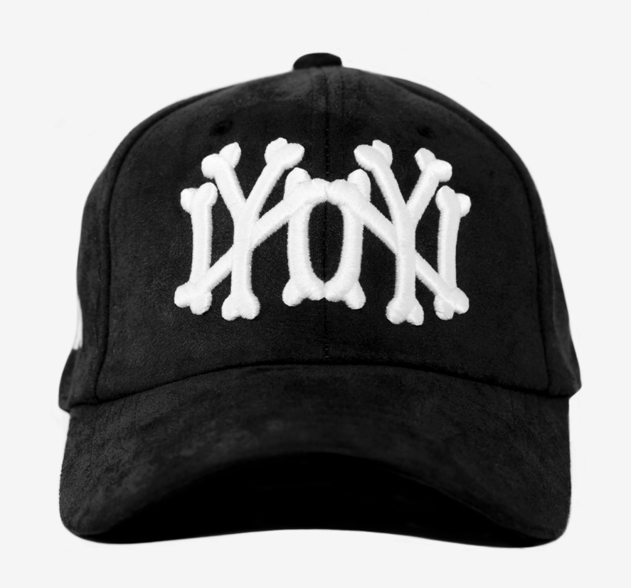 oMA NY Double BONES SUEDE HAT (BLACK) 麂皮