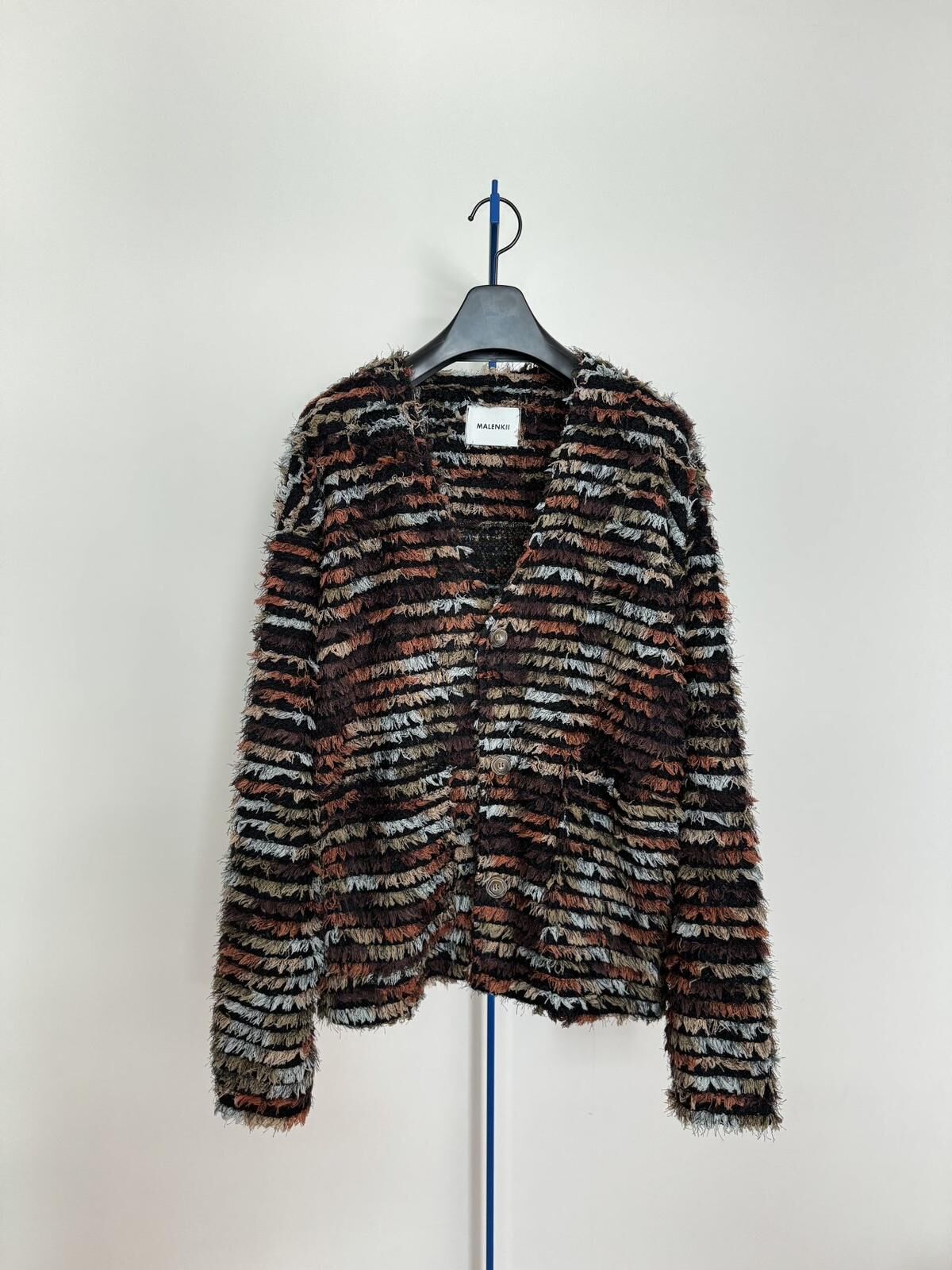 橫紋開胸針織外套 MALENKII-185JK