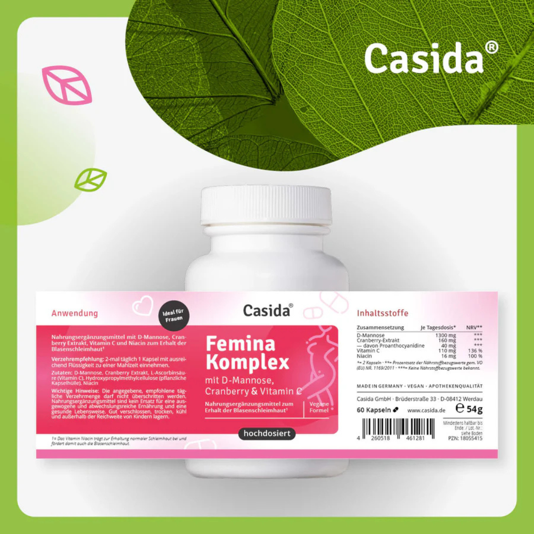 德國Casida 蔓越莓女性保健膠囊 60粒裝