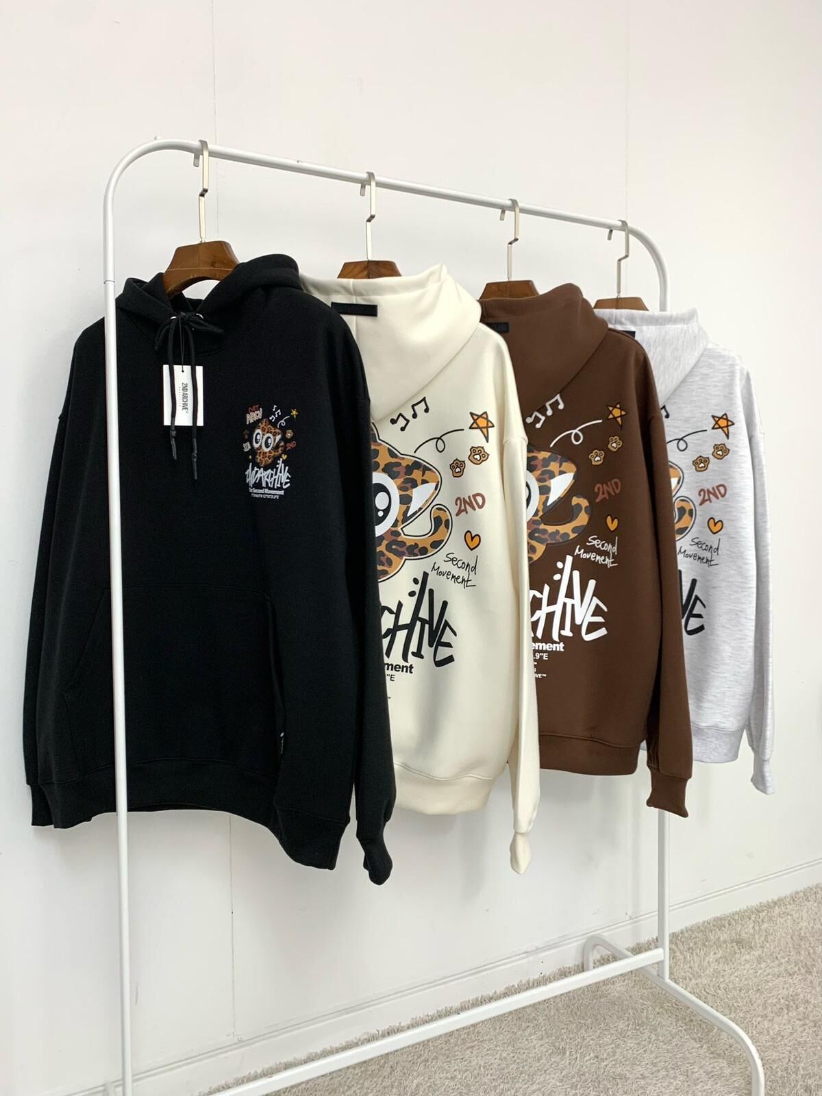 貓仔圖案英文字連帽衛衣 2nd-306T