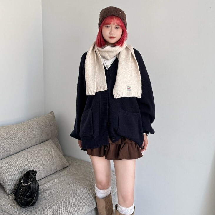 一點點臉紅 小標芝士圍巾