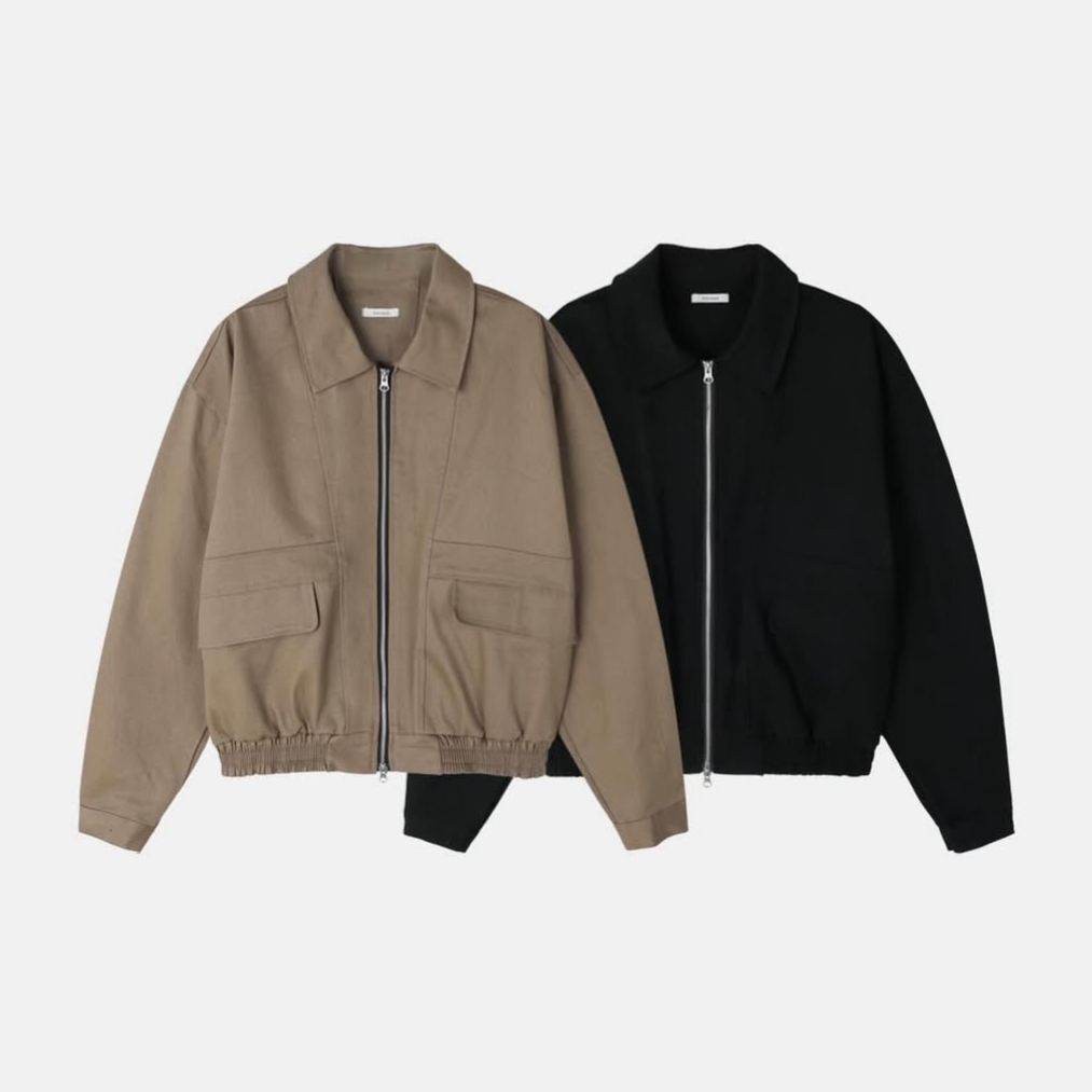 淨色反領拉鍊外套 SENSES-008JK