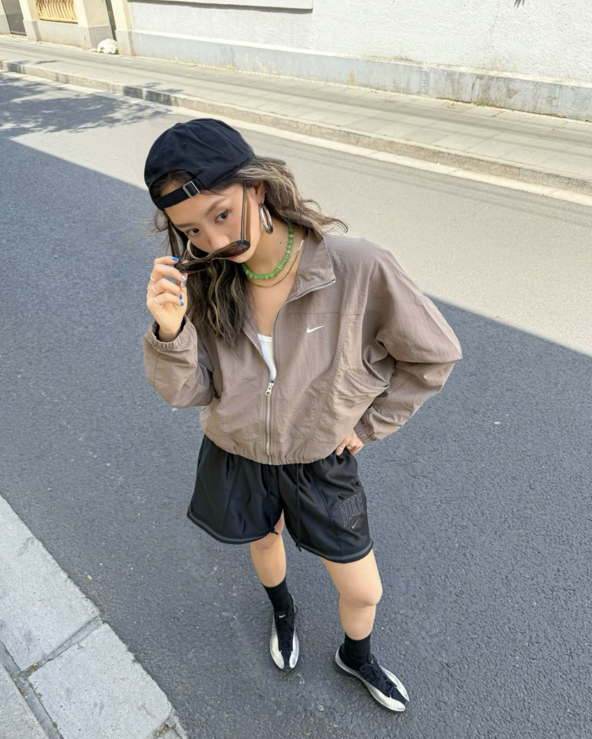 Nike Sportswear NSW 奶茶棕 立領防風外套 抗UV 抗紫外線 防潑水 防曬 落肩 女款