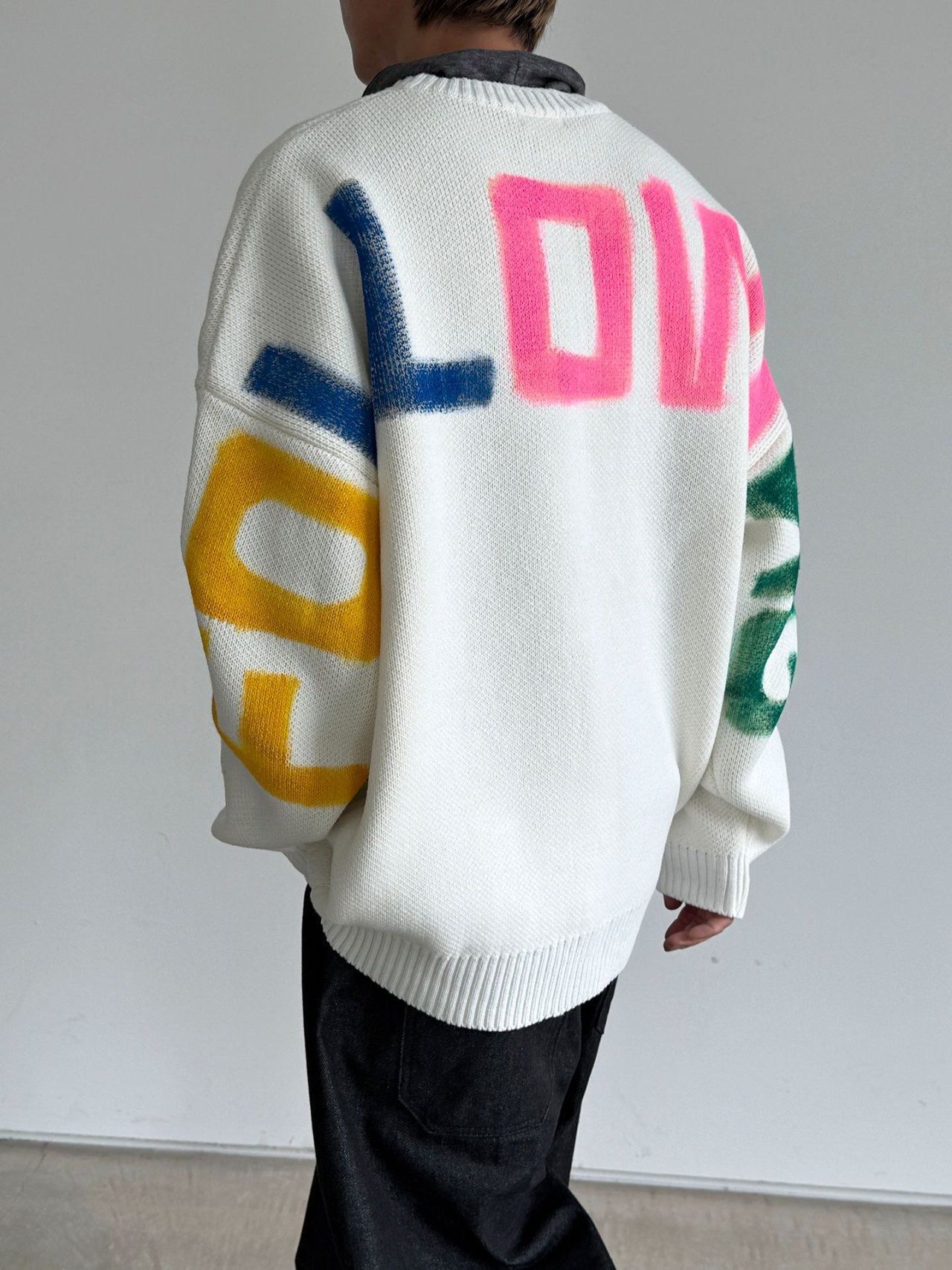 英文字針織衫 3.14-087T