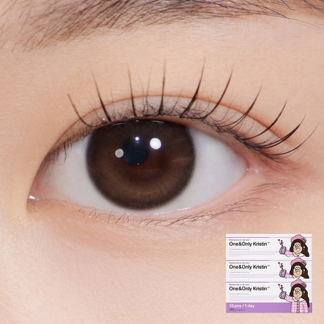 《韓國連線》HAPA KRISTIN ONE AND ONLY KRISTIN_1DAY (10P) BROWN_(2+1)  13.00mm