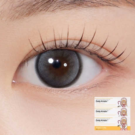 《0度現貨/韓國連線》HAPA KRISTIN DOLLY KRISTIN_1DAY (10P) GRAY_(2+1)  13.60mm
