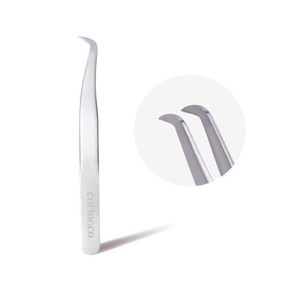 CORINGCO 不鏽鋼L型假睫毛鑷子【2款款式】