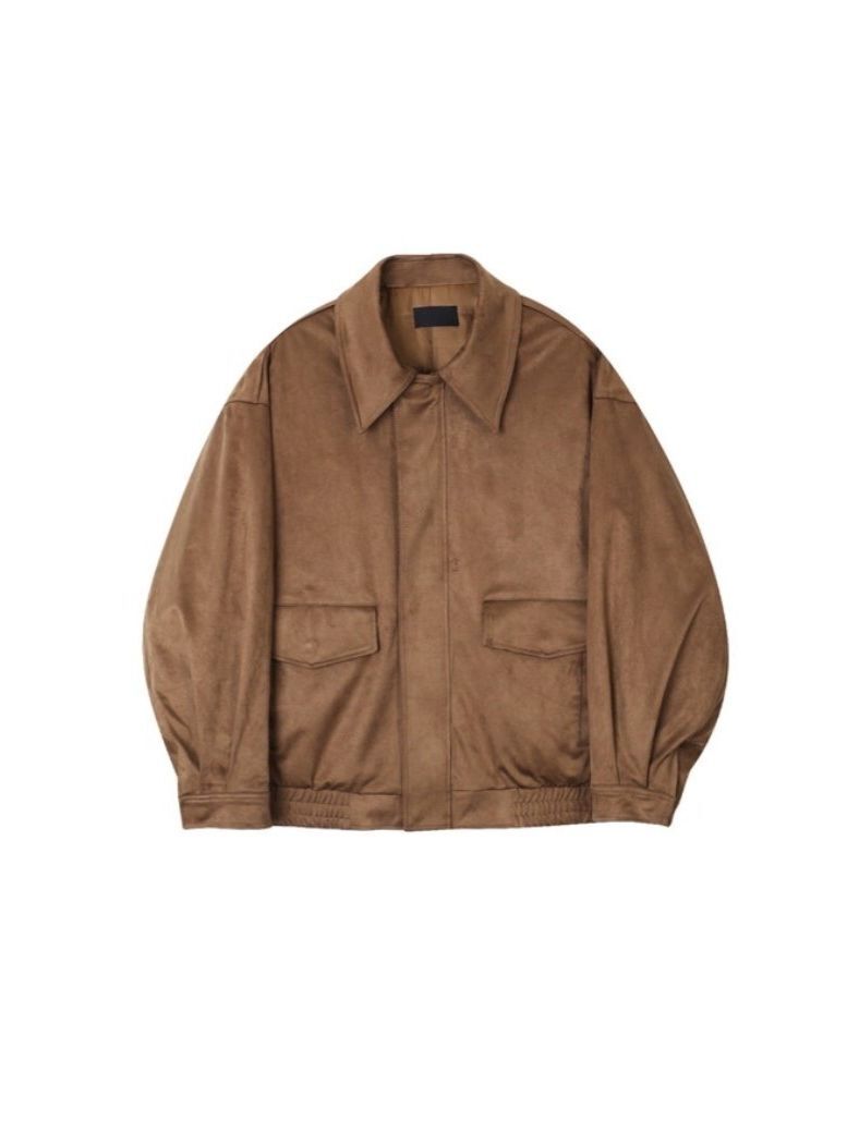 反領猄面拉鍊外套(薄夾棉) COSTES-038JK