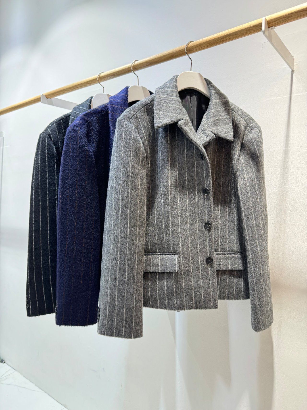 直間開胸針織外套 C_y-132JK