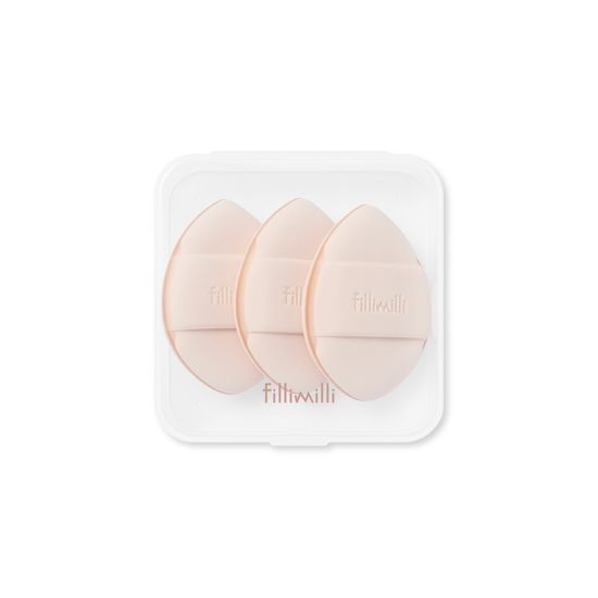FilliMilli 迷你彈力定妝粉撲 3入 附收納盒