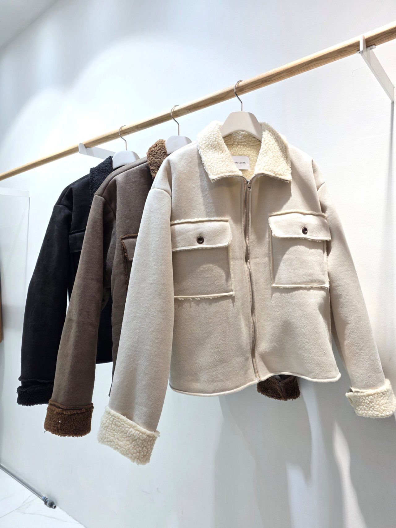 毛毛領拉鍊外套 C_y-136JK