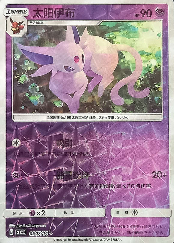 POKEMON SIMPLIFIED CHINESE CBB2C 0507/14 太陽伊布