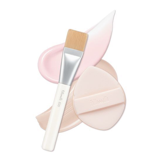 FilliMilli 柔滑貼膚刷具830+粉撲雙效組 附收納袋