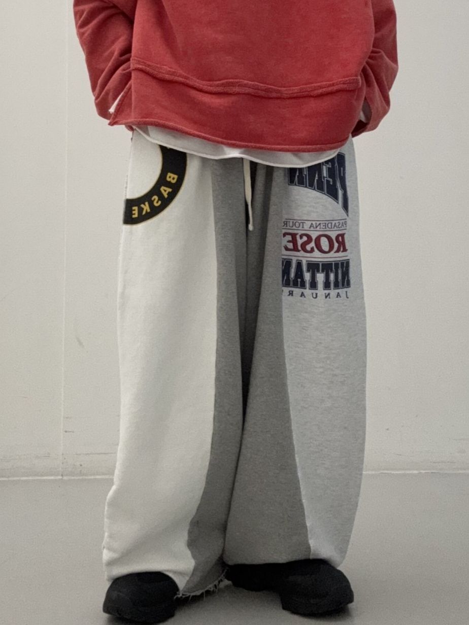 拼色英文字運動褲 FARMERS-106P